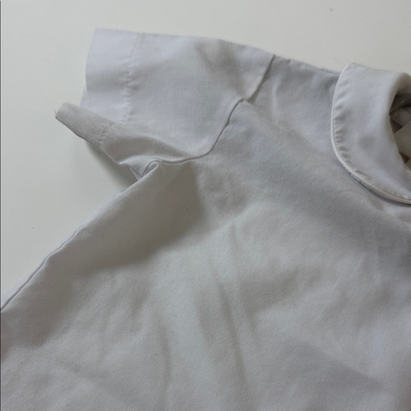 Classic White Peter Pan Collar Short Sleeve Top for Kids - Picture 3 of 7